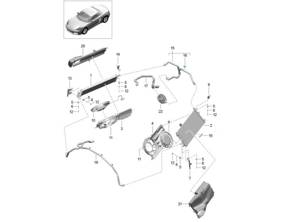 Hose Clip. Porsche 982 Boxster / Cayman 2017>> - 99965135040